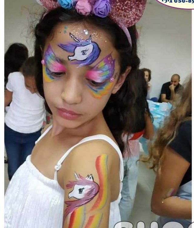ציור פנים לילדים - חד קרן